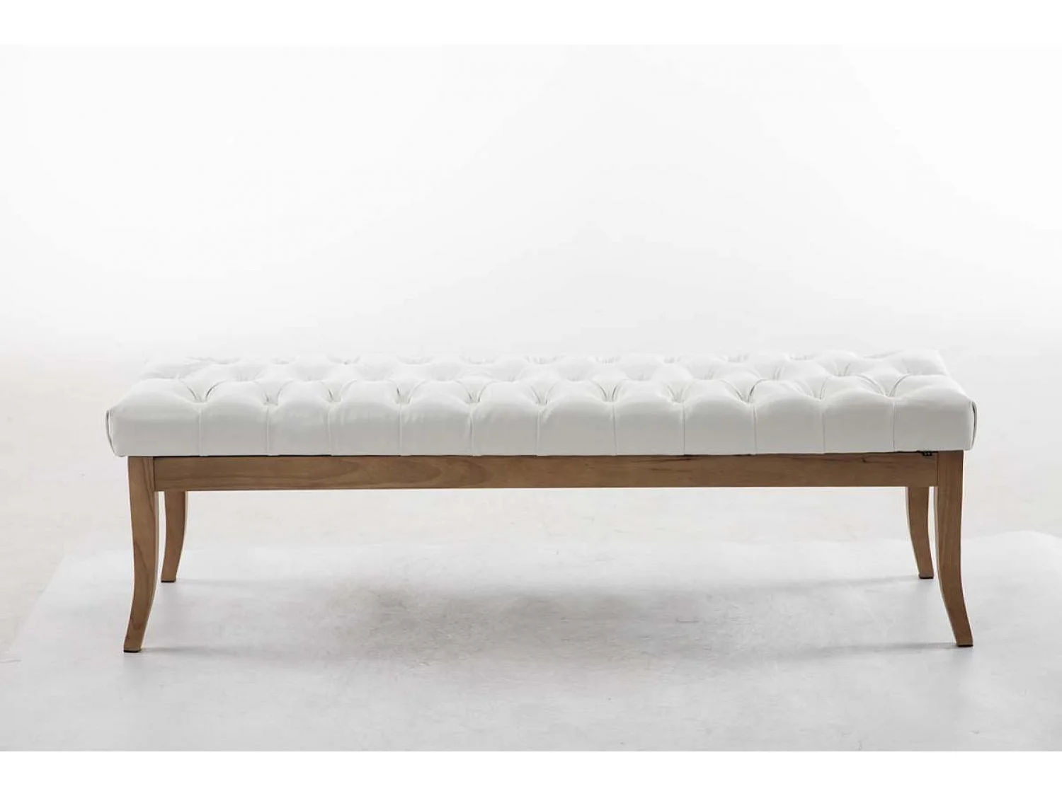 Banquette - Similicuir & Bois - Blanc - Ramses