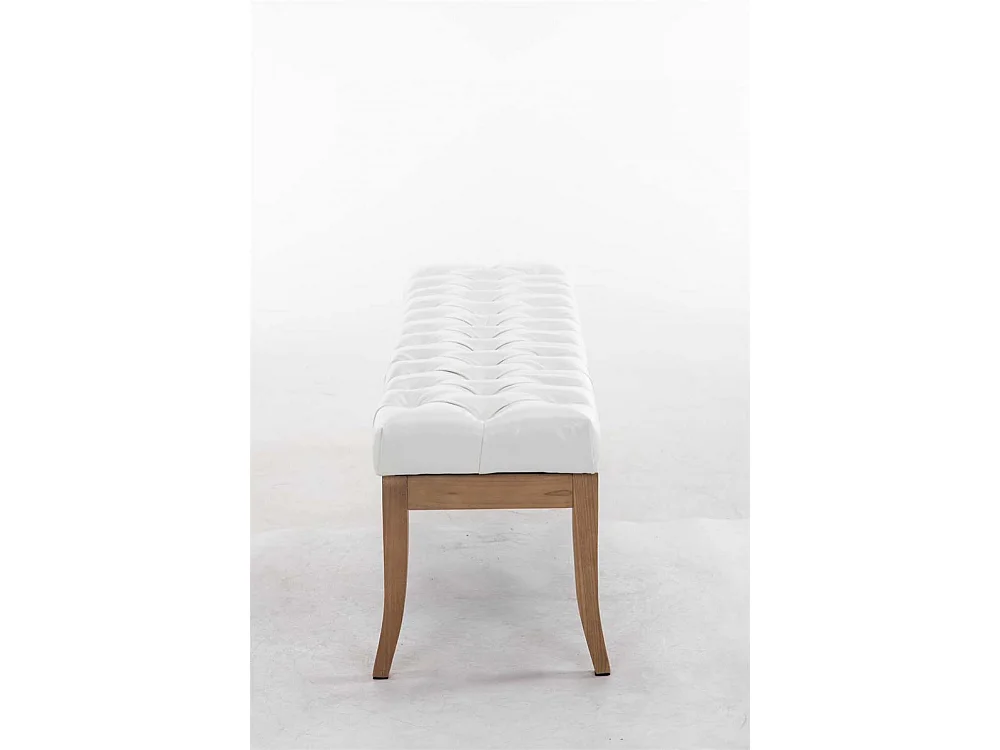 Banquette - Similicuir & Bois - Blanc - Ramses