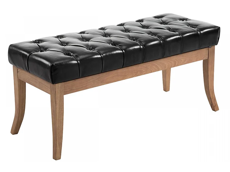 Bankzitting - Kunstleer & Hout - zwart - Ramses