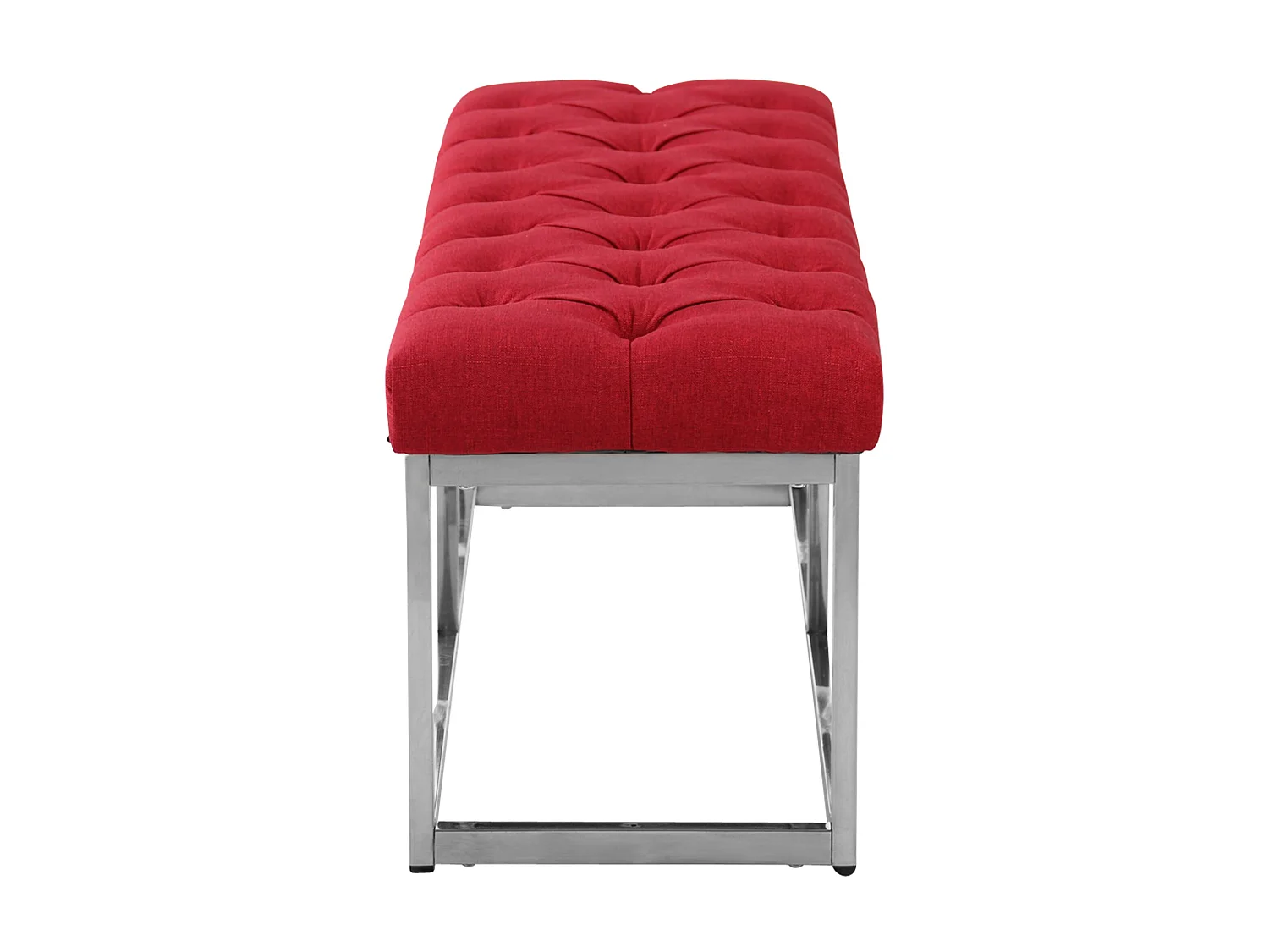 Sedile a panchina - Tessuto & Acciaio inox - rosso - Amun