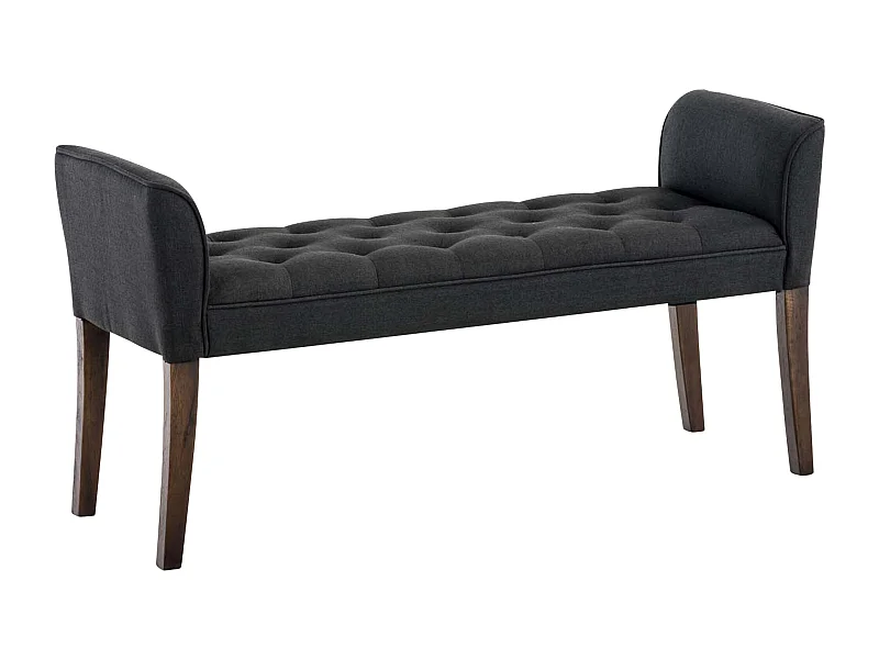 Banquette - Similicuir & Bois - Gris foncé - Cleopatra