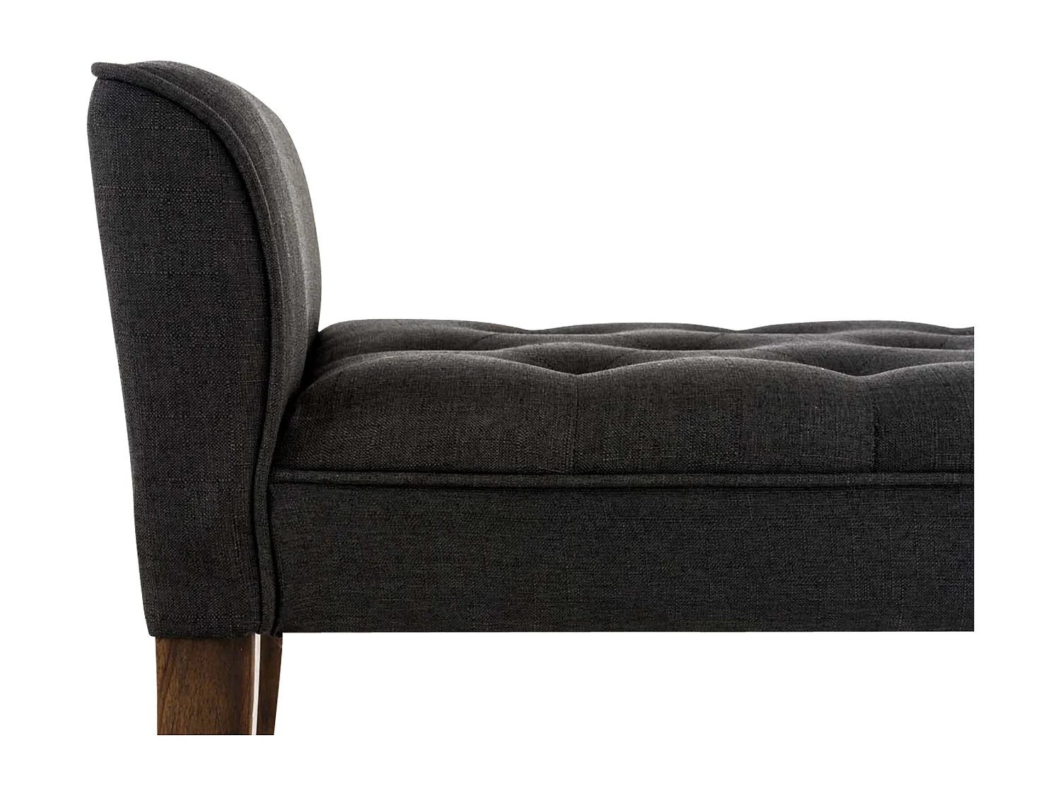 Banquette - Similicuir & Bois - Gris foncé - Cleopatra