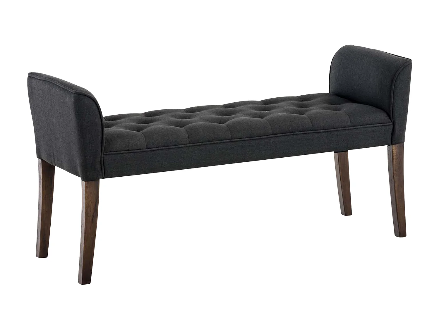 Banquette - Similicuir & Bois - Gris foncé - Cleopatra