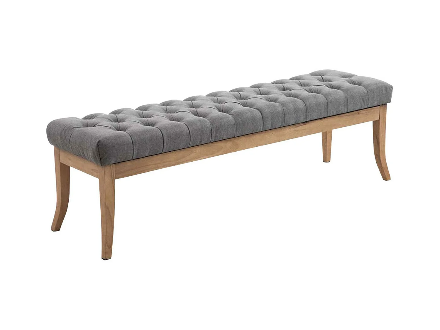 Banquette - Tissu & Bois - Gris - Ramses