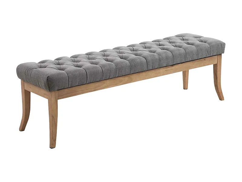 Banquette - Tissu & Bois - Gris - Ramses