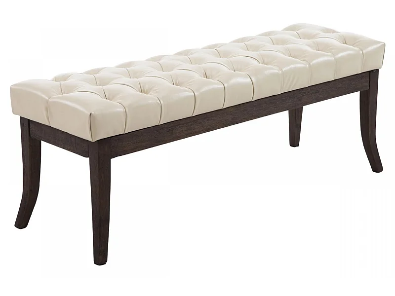 Banquette - Similicuir & Bois - Crème - Ramses