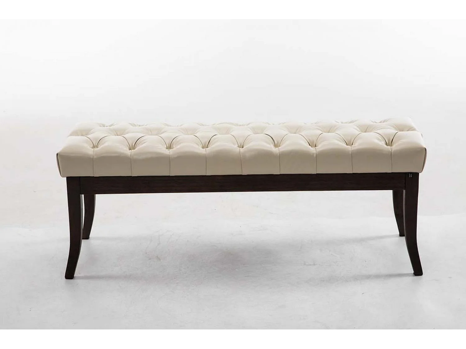 Banquette - Similicuir & Bois - Crème - Ramses