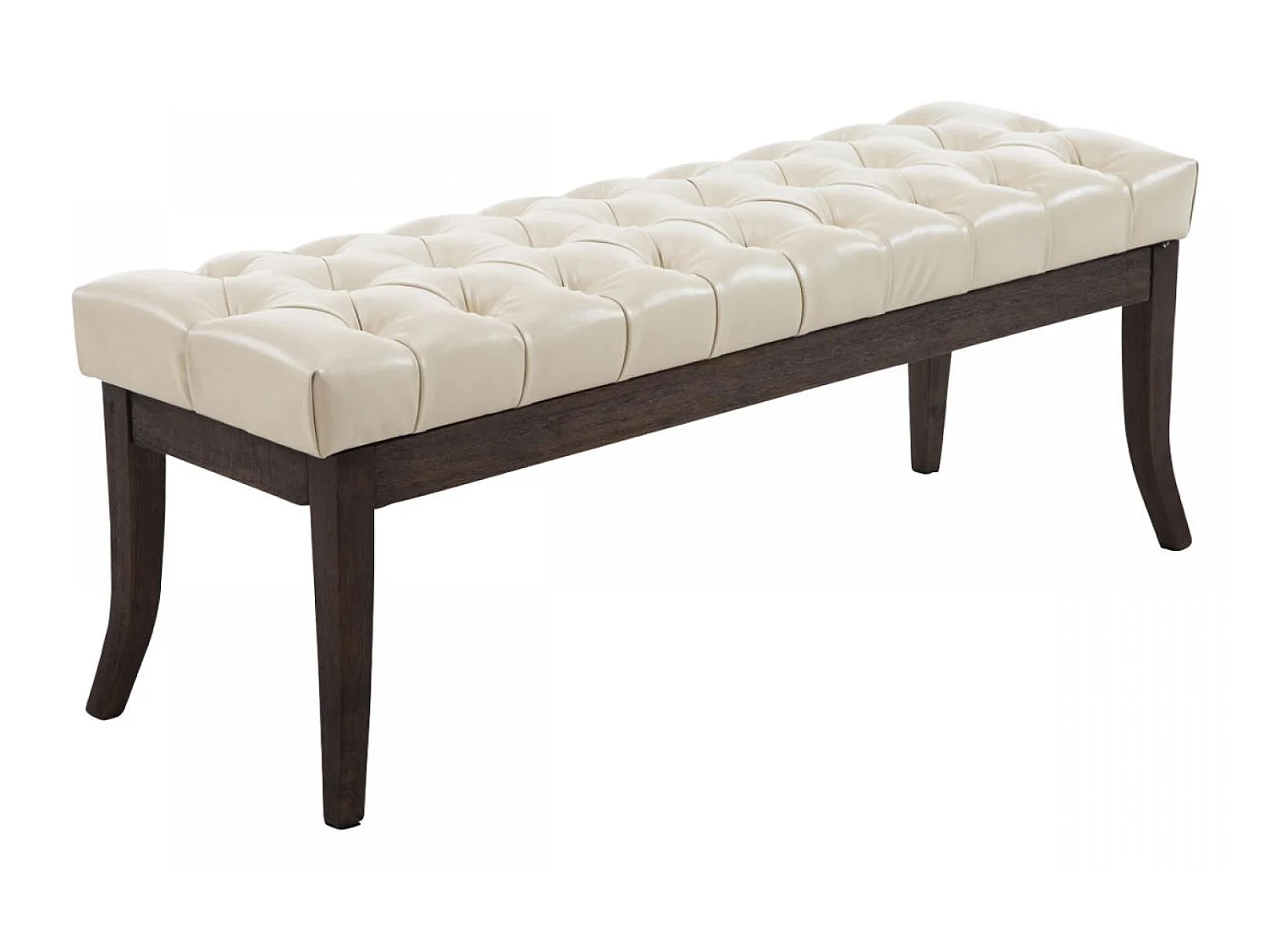 Banquette - Similicuir & Bois - Crème - Ramses