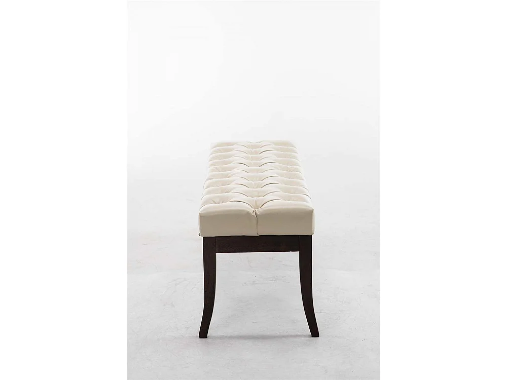 Banquette - Similicuir & Bois - Crème - Ramses