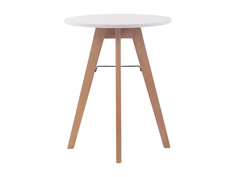 Table salle à manger - rund 60cm - Bois - Blanc - Viktor