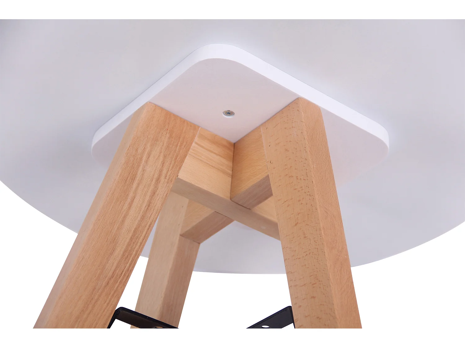 Table salle à manger - rund 60cm - Bois - Blanc - Viktor
