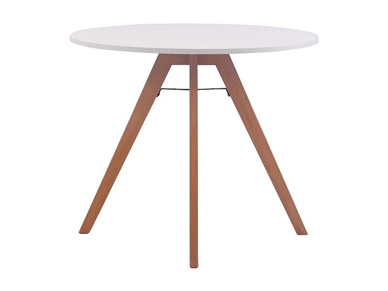 Table salle à manger - rund 60cm - Bois - Blanc - Viktor