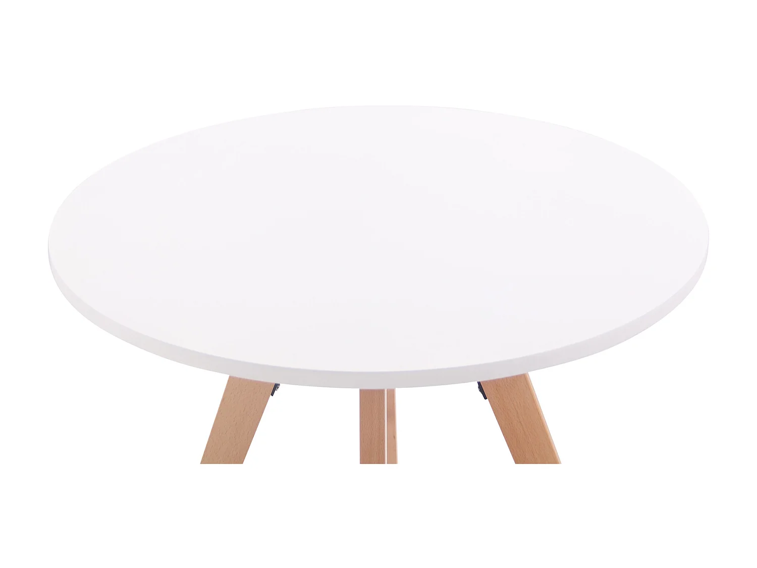 Table salle à manger - rund 60cm - Bois - Blanc - Viktor