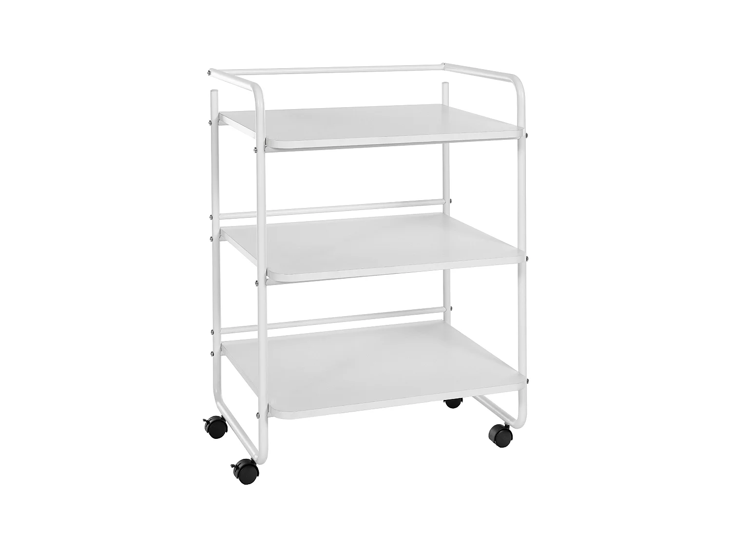 Chariot de service - Métal & Acier inoxydable - Blanc - PL902