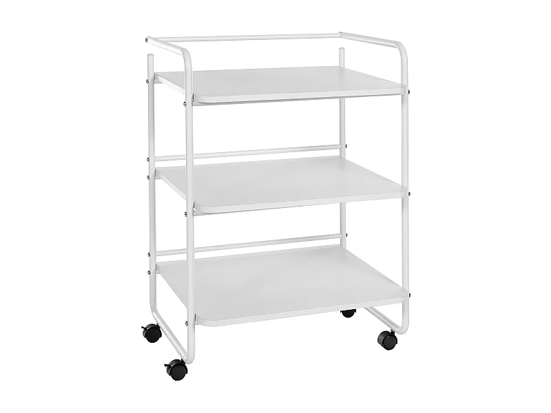 Chariot de service - Métal & Acier inoxydable - Blanc - PL902