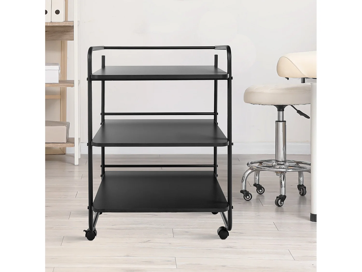 Carrello di servizio - Metallo & acciaio inossidabile - nero - PL902