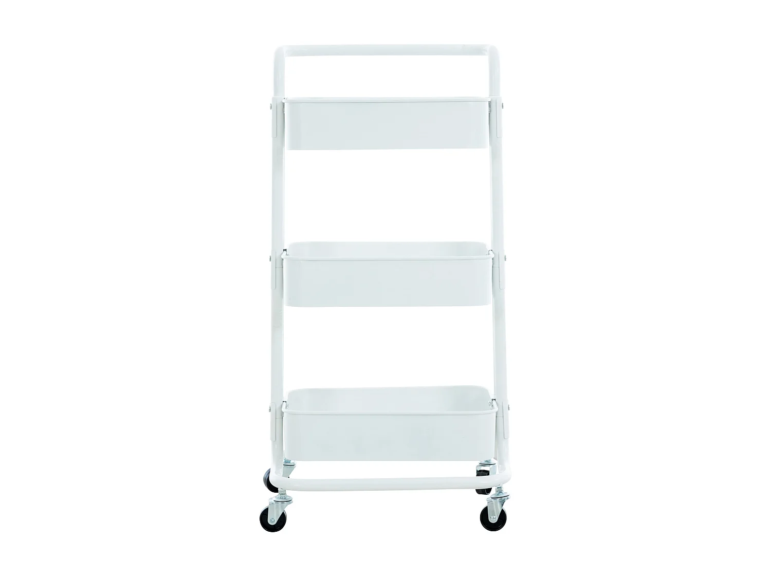 Chariot de service - Métal & Métal - Blanc - Mailo