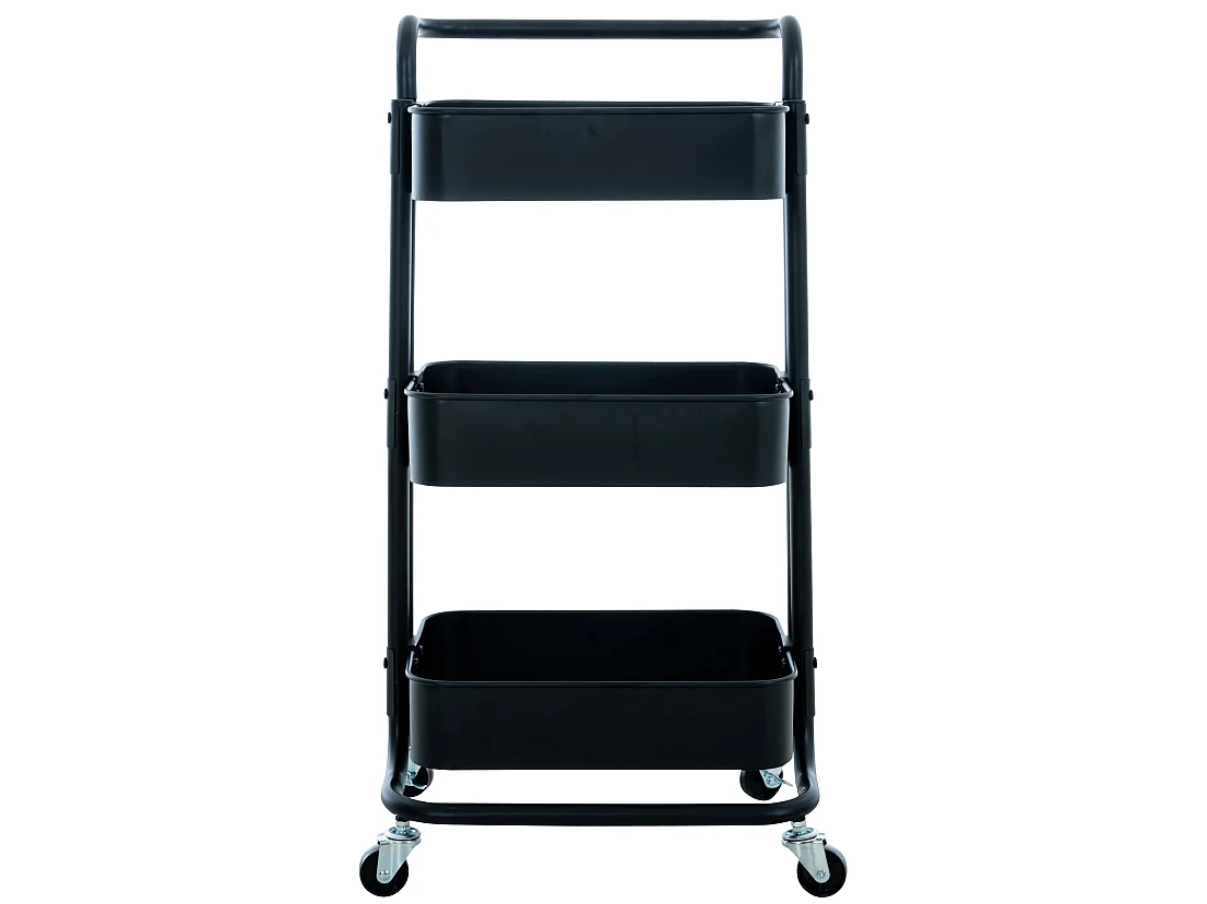 Chariot de service - Métal & Métal - Noir - Mailo