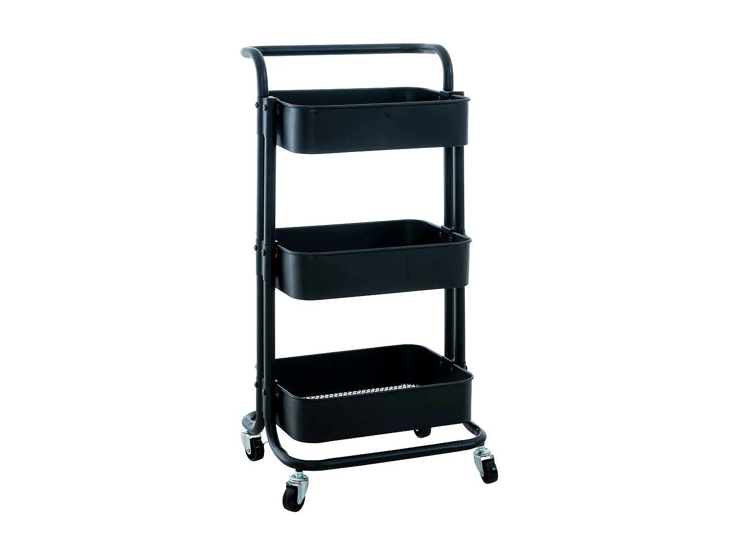 Chariot de service - Métal & Métal - Noir - Mailo