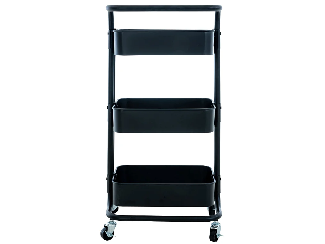 Chariot de service - Métal & Métal - Noir - Mailo