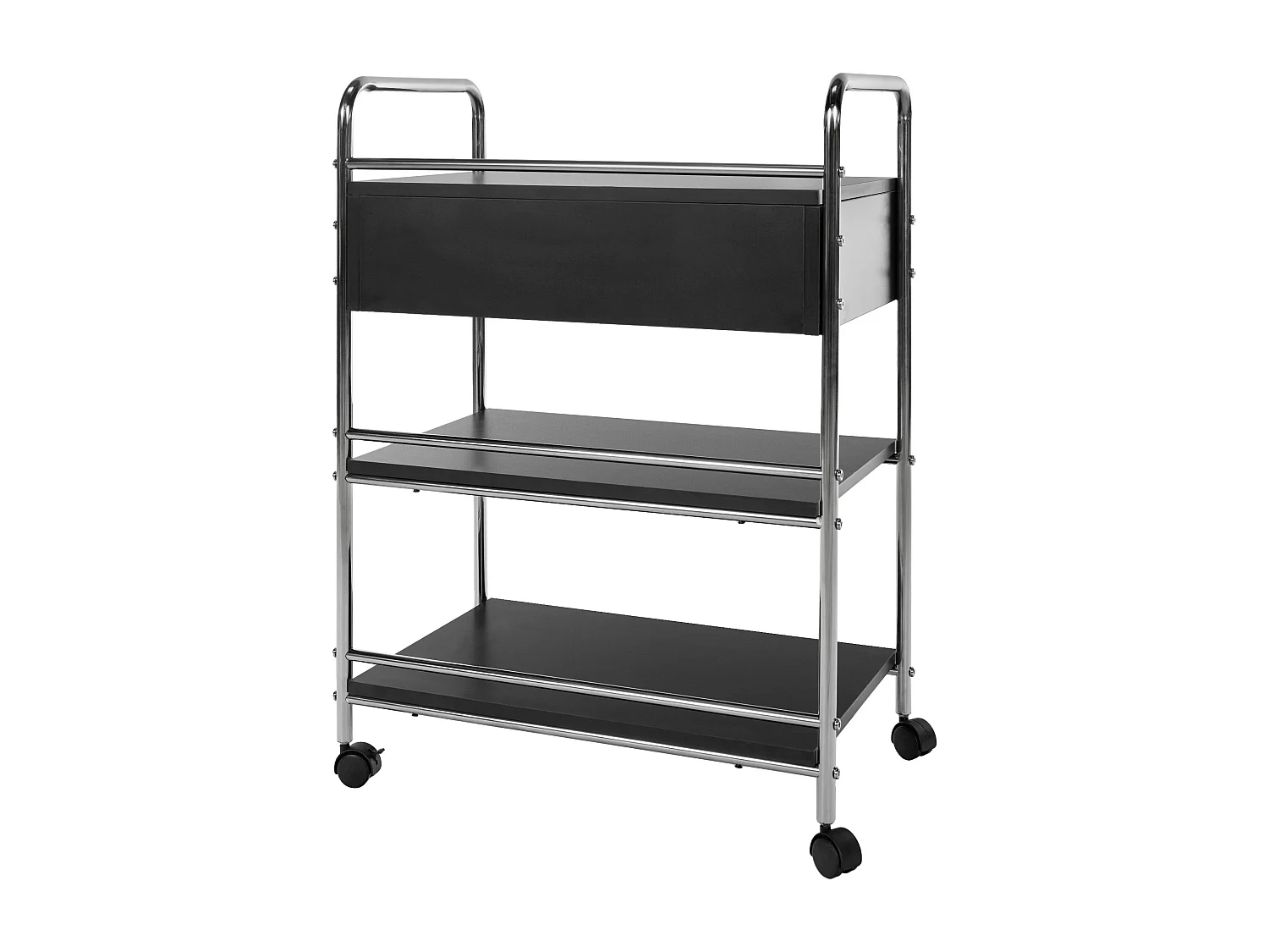 Servierwagen - Holz & schwarz - schwarz - PL912