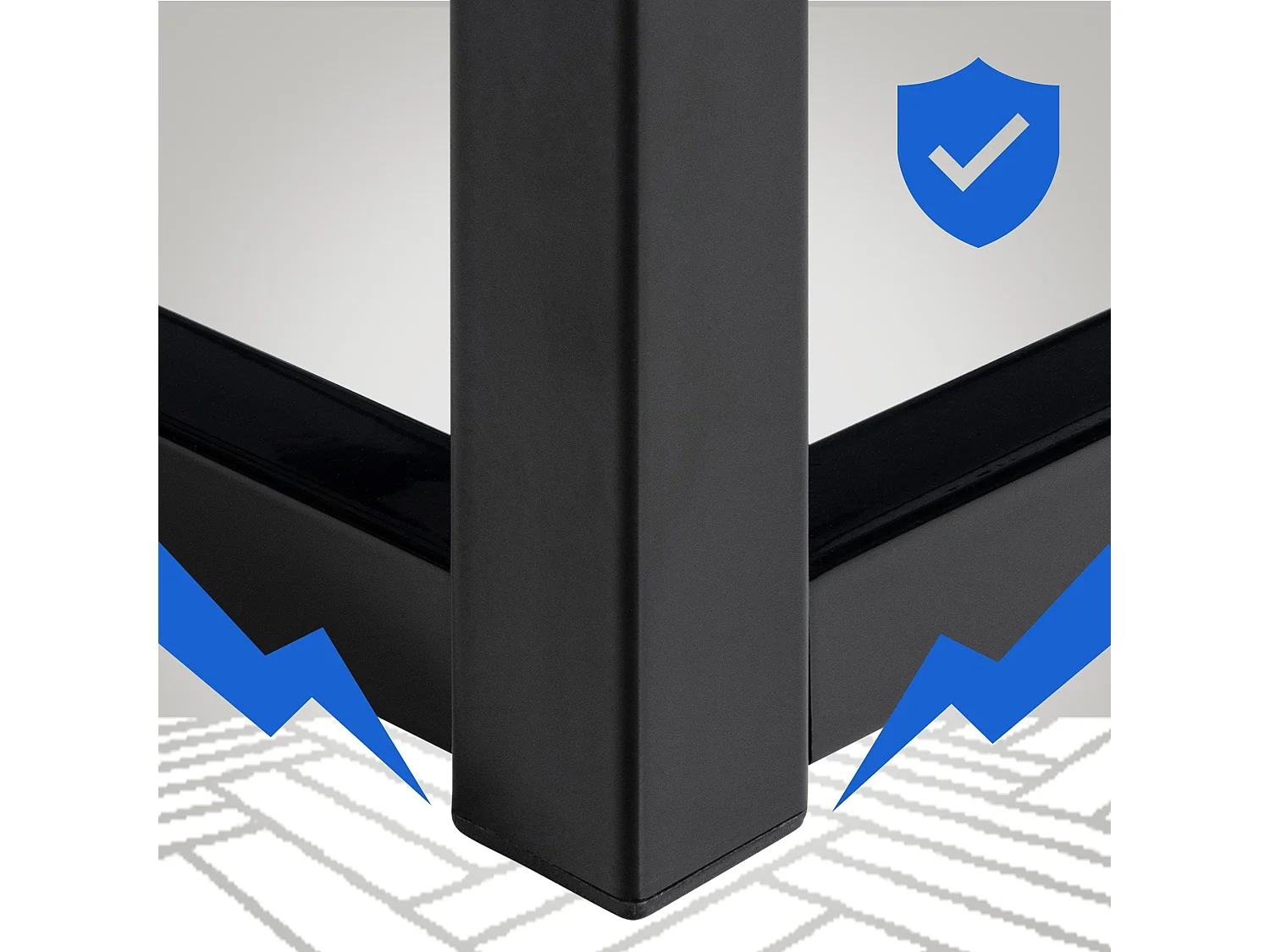 Metalen bed - Metaal - 200x180x25 cm - zwart - Scala