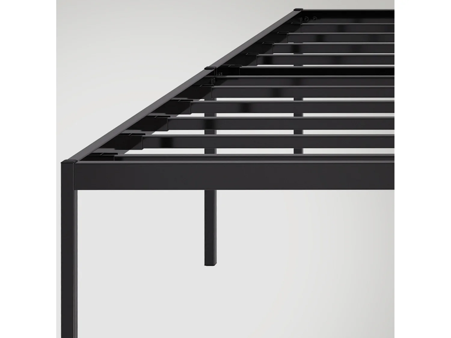 Metallbett - 200x200x42 cm - schwarz - Fargo