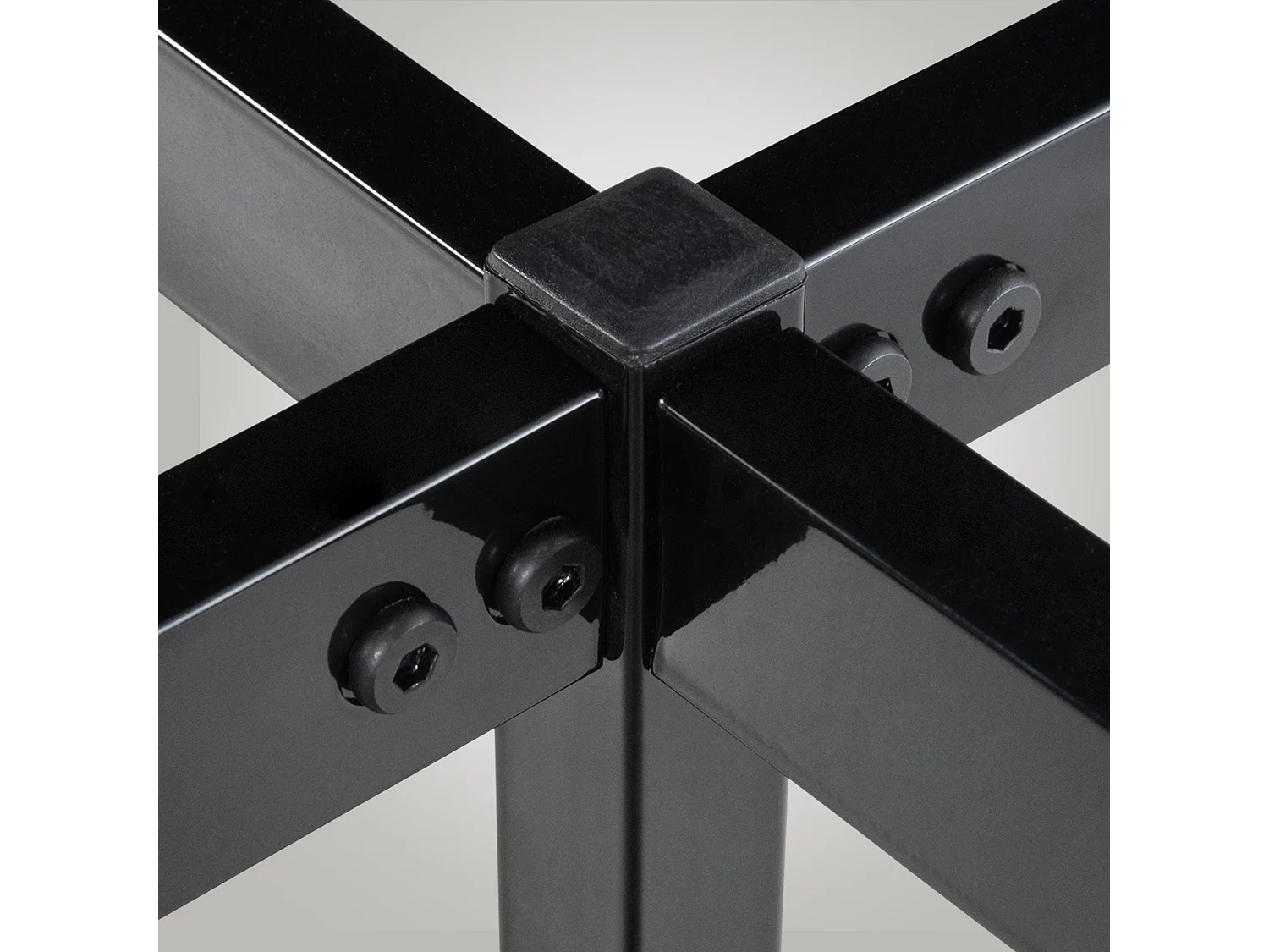 Metallbett - 200x200x42 cm - schwarz - Fargo