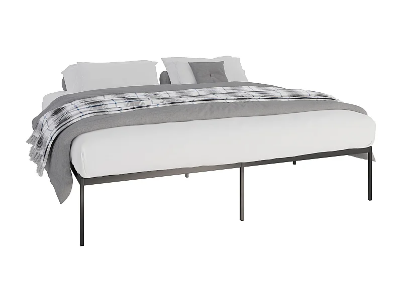 Metallbett - 200x200x42 cm - schwarz - Fargo