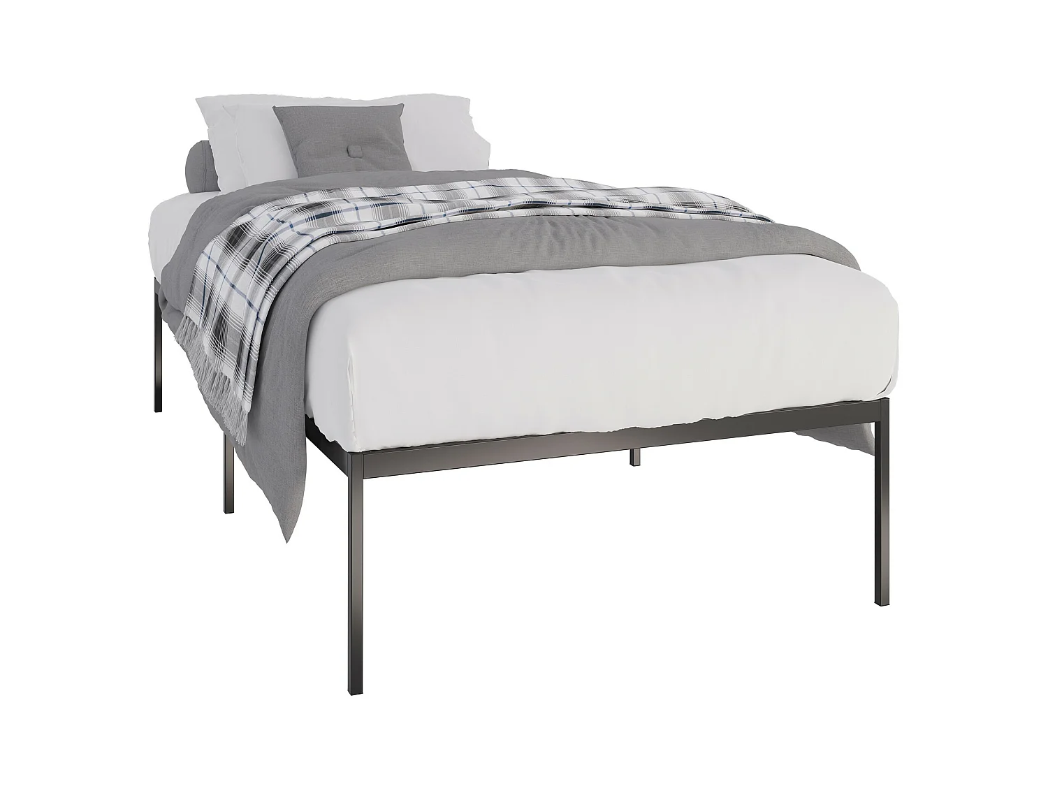 Metallbett - 200x100x42 cm - schwarz - Fargo
