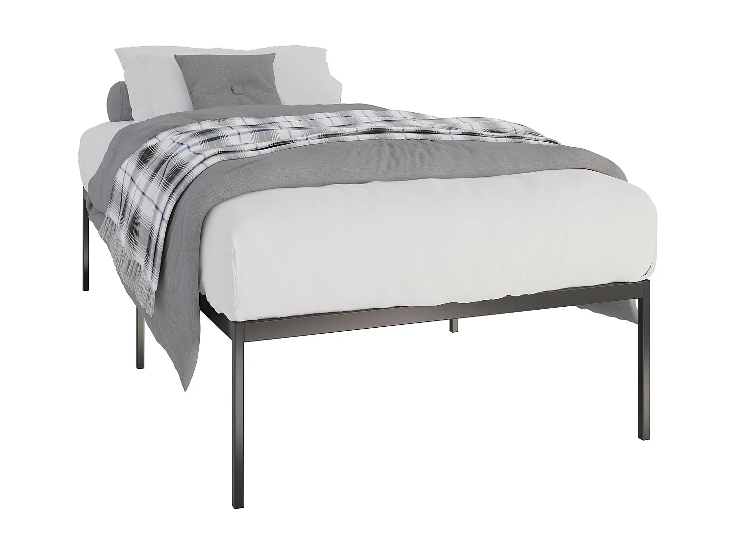Metallbett - 200x100x42 cm - schwarz - Fargo