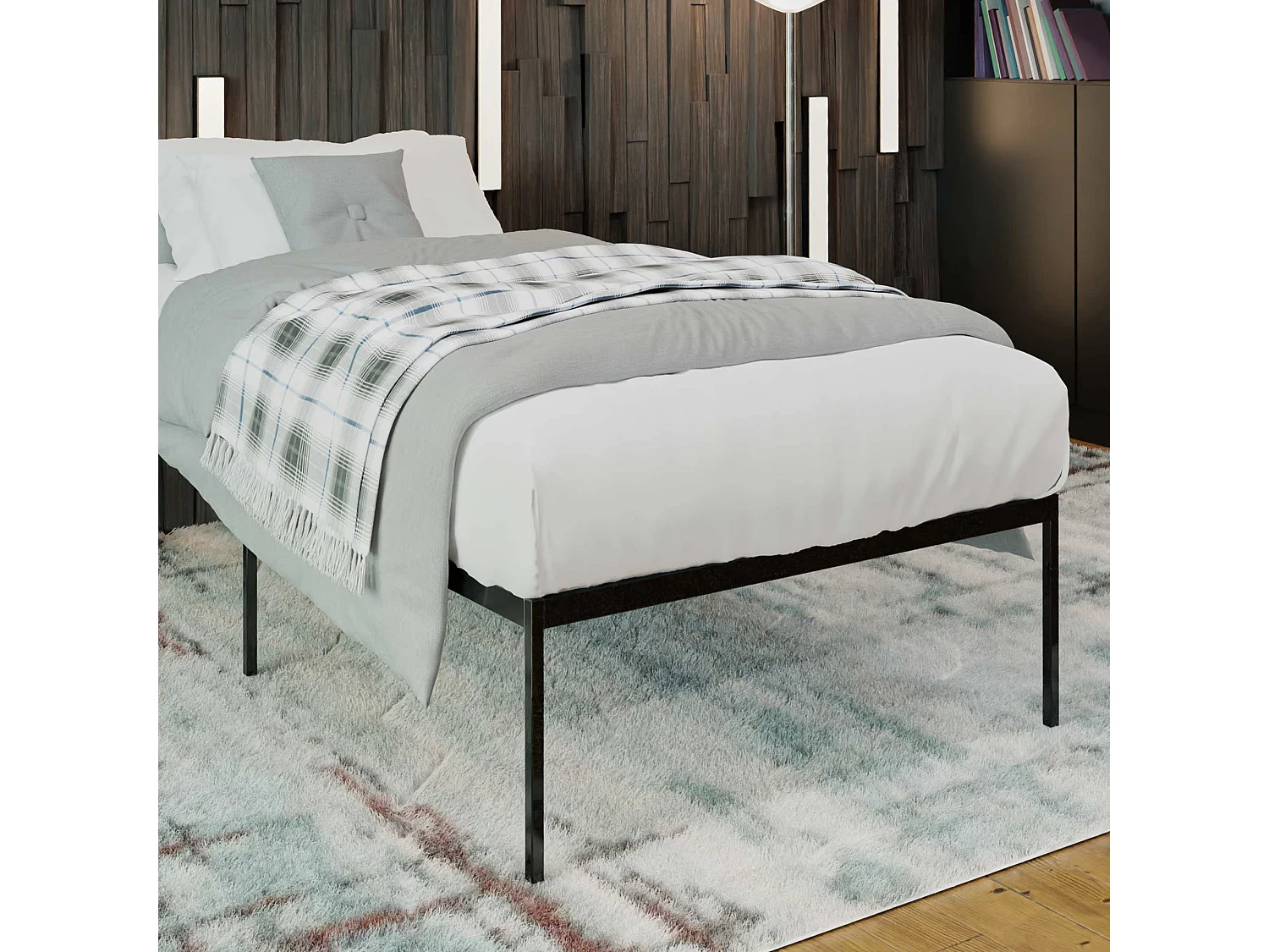 Metallbett - 200x100x42 cm - schwarz - Fargo