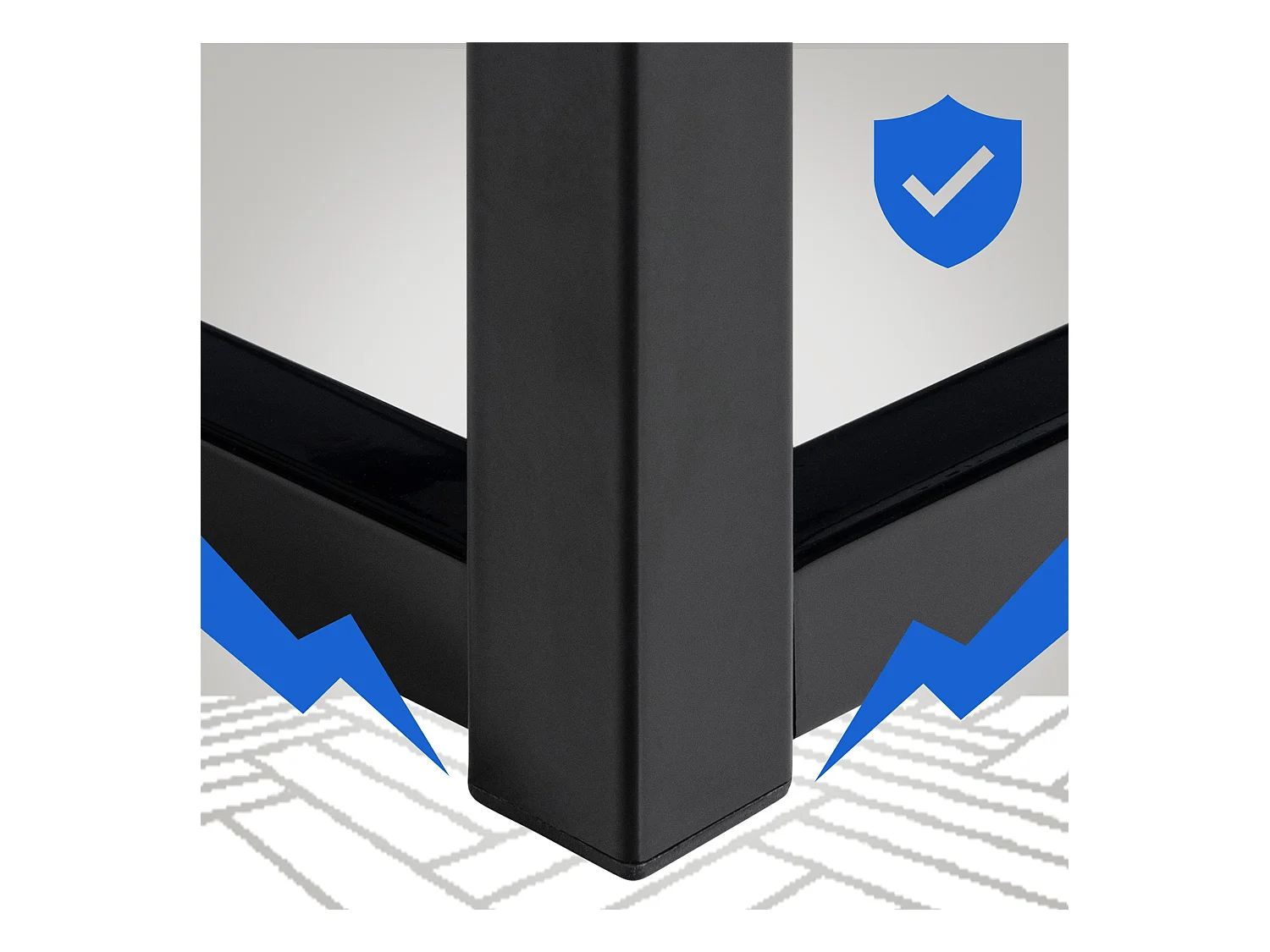 Metalen bed - Metaal - 200x100x46 cm - zwart - Scala