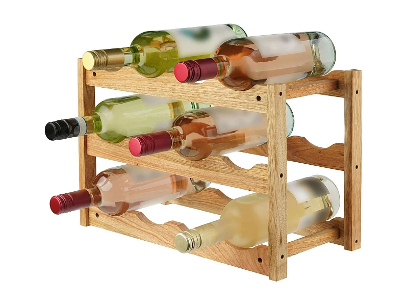 Portabottiglie - Legno & nero - Noce - Morena