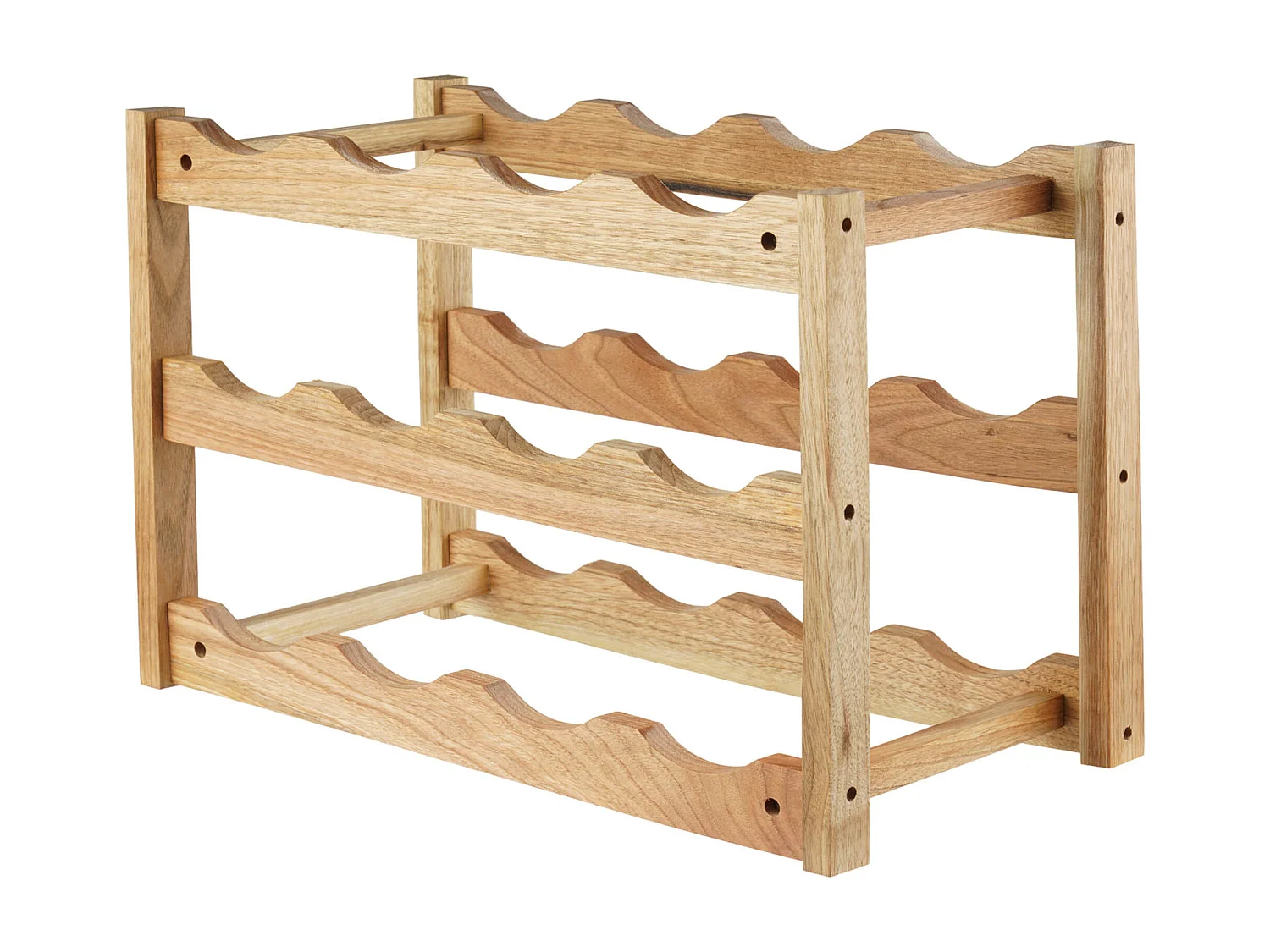 Portabottiglie - Legno & nero - Noce - Morena