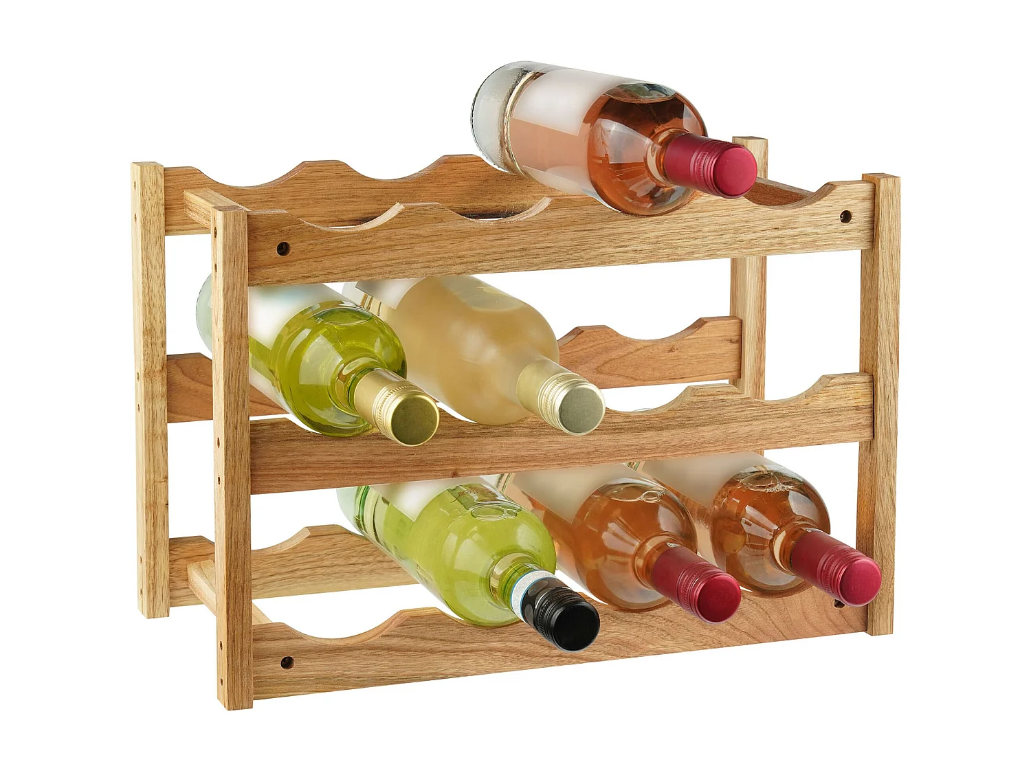 Portabottiglie - Legno & nero - Noce - Morena