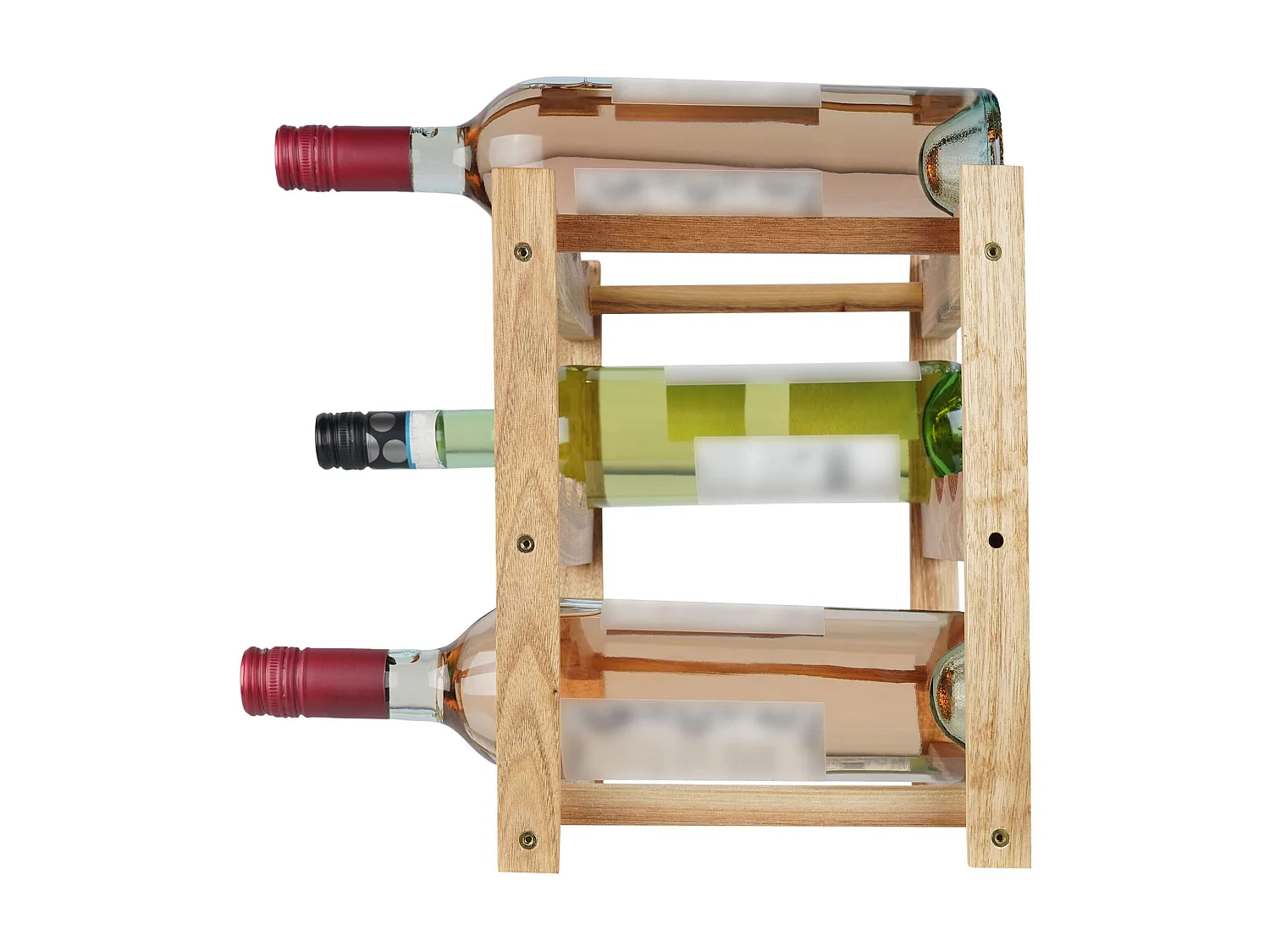 Portabottiglie - Legno & nero - Noce - Morena