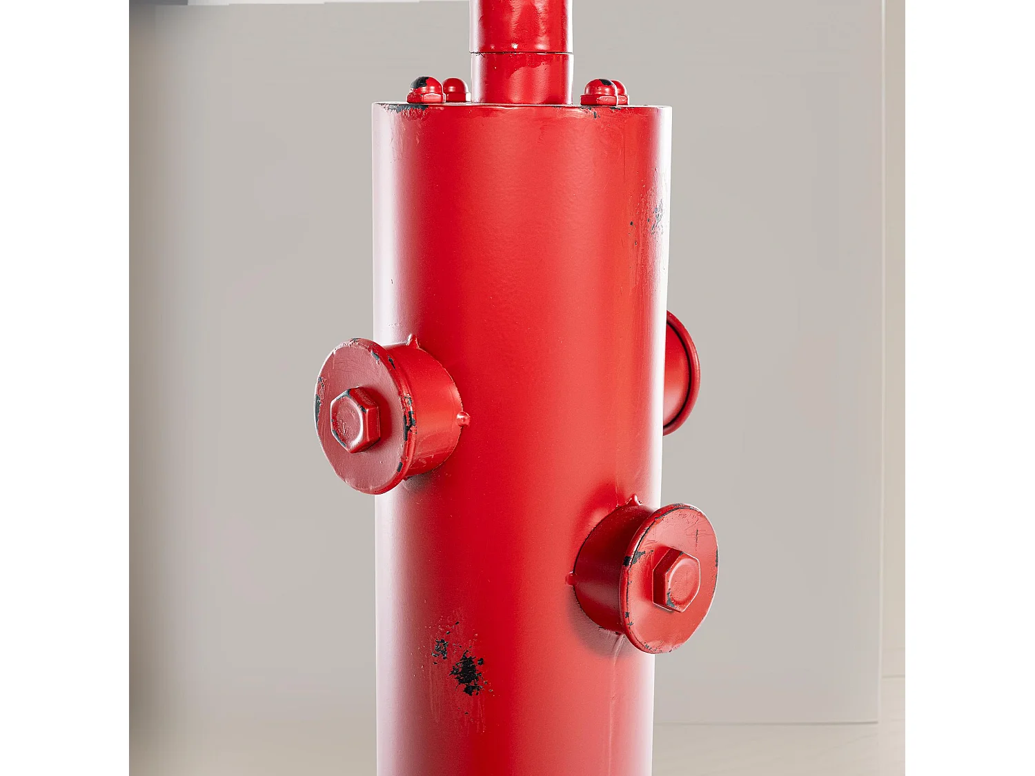 Lot de 2  Table haute - rond Ø 54 cm - Métal - Rouge - Ruhr