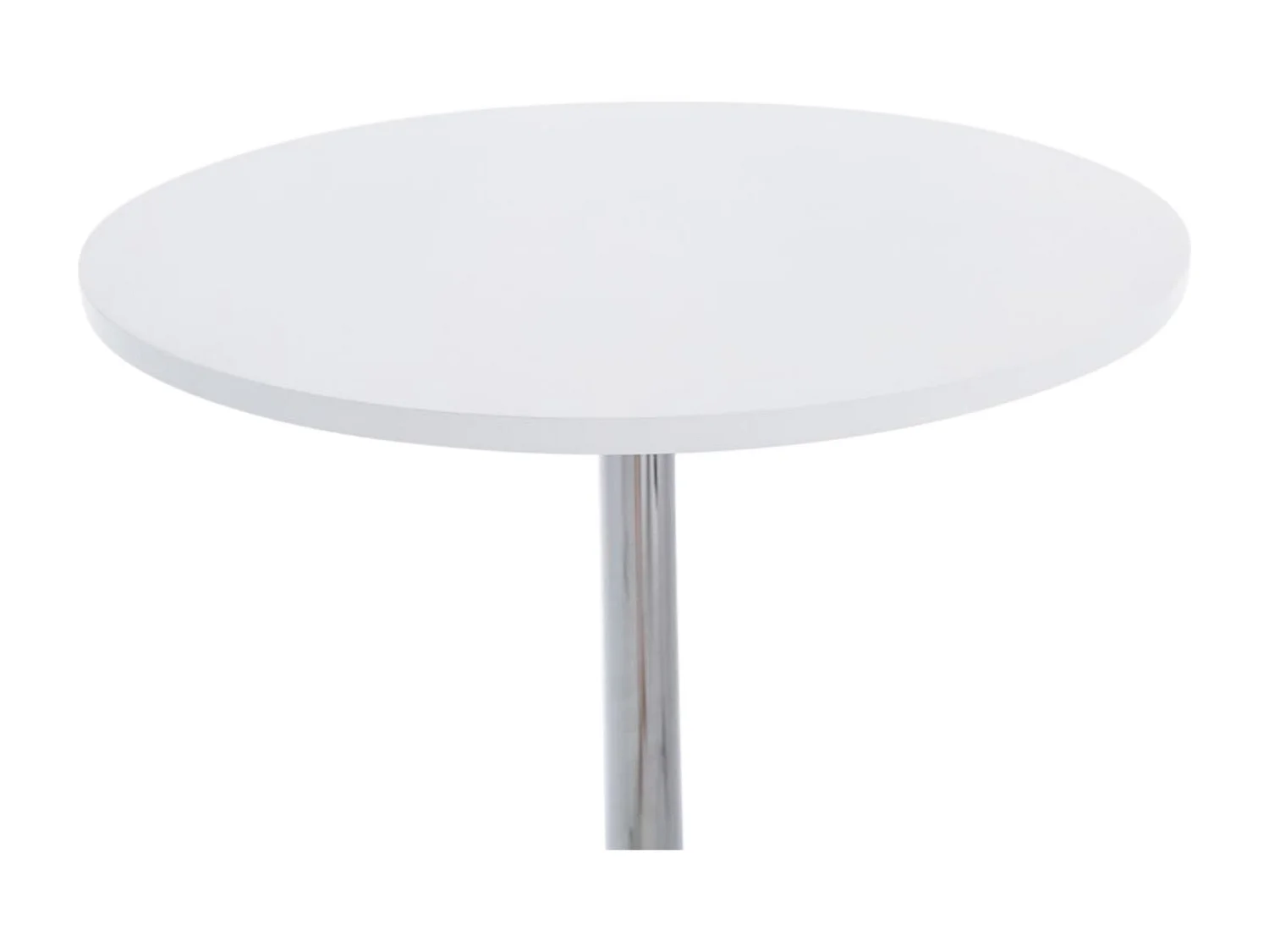 Lot de 2  Table haute de bar - rond Ø 60 cm - Bois - Blanc - rund