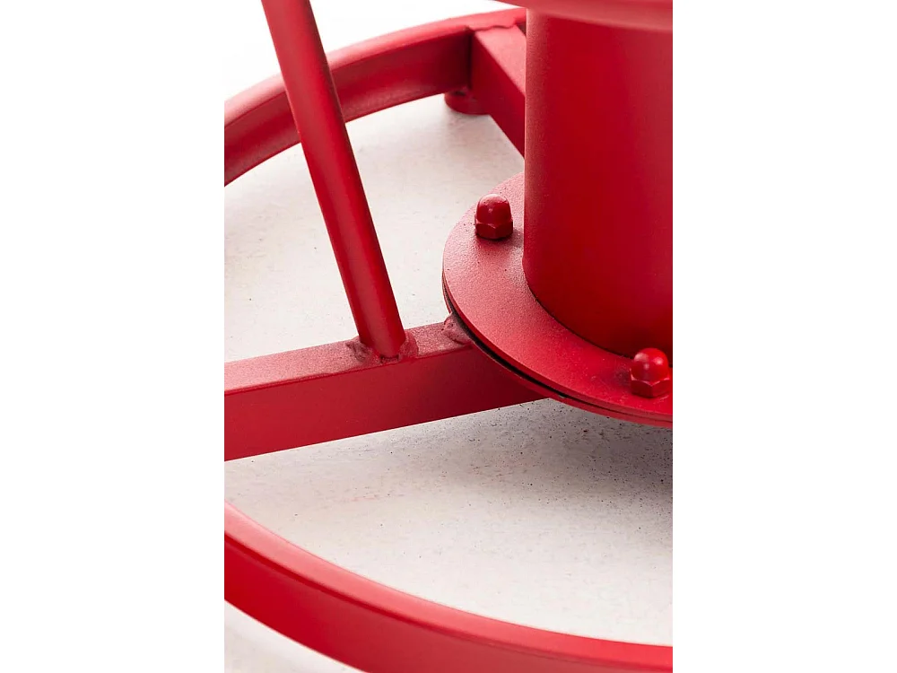 Table haute de bar - rond Ø 54 cm - Métal - Rouge - Ruhr