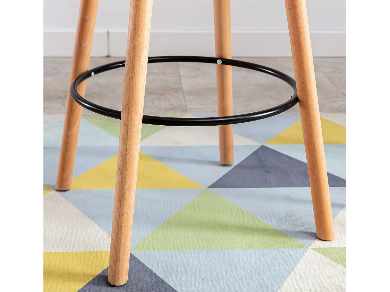 Table haute de bar - rond Ø 60 cm - Bois - Noir - Mijas