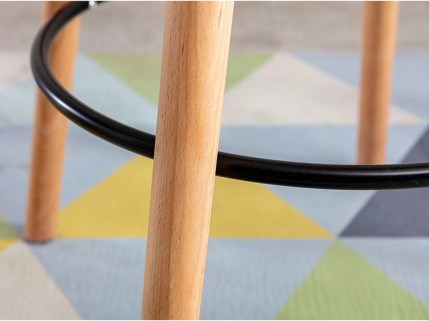 Table haute de bar - rond Ø 60 cm - Bois - Noir - Mijas