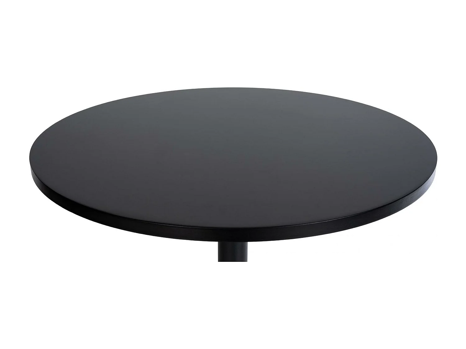 Table haute de bar - rond Ø 60 cm - Bois - Noir / Noir - rund