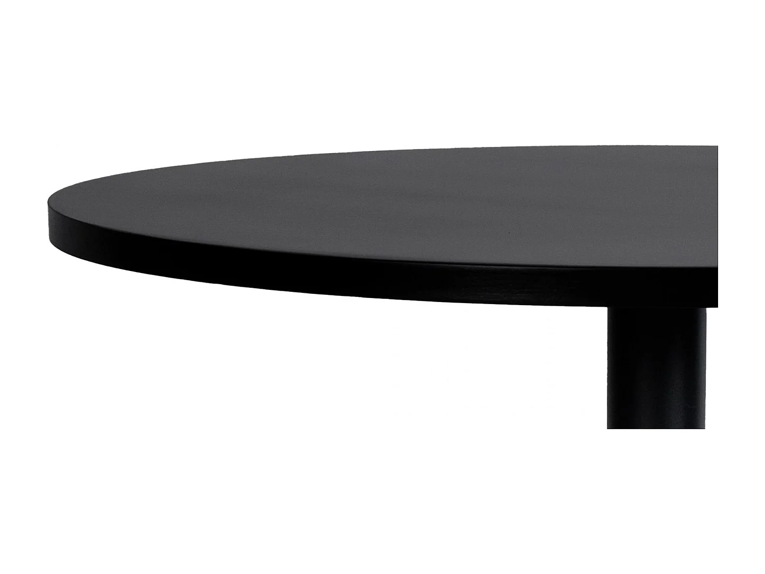 Table haute de bar - rond Ø 60 cm - Bois - Noir / Noir - rund