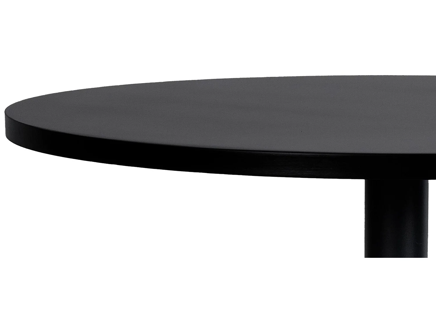 Table haute de bar - rond Ø 60 cm - Bois - Noir / Noir - rund