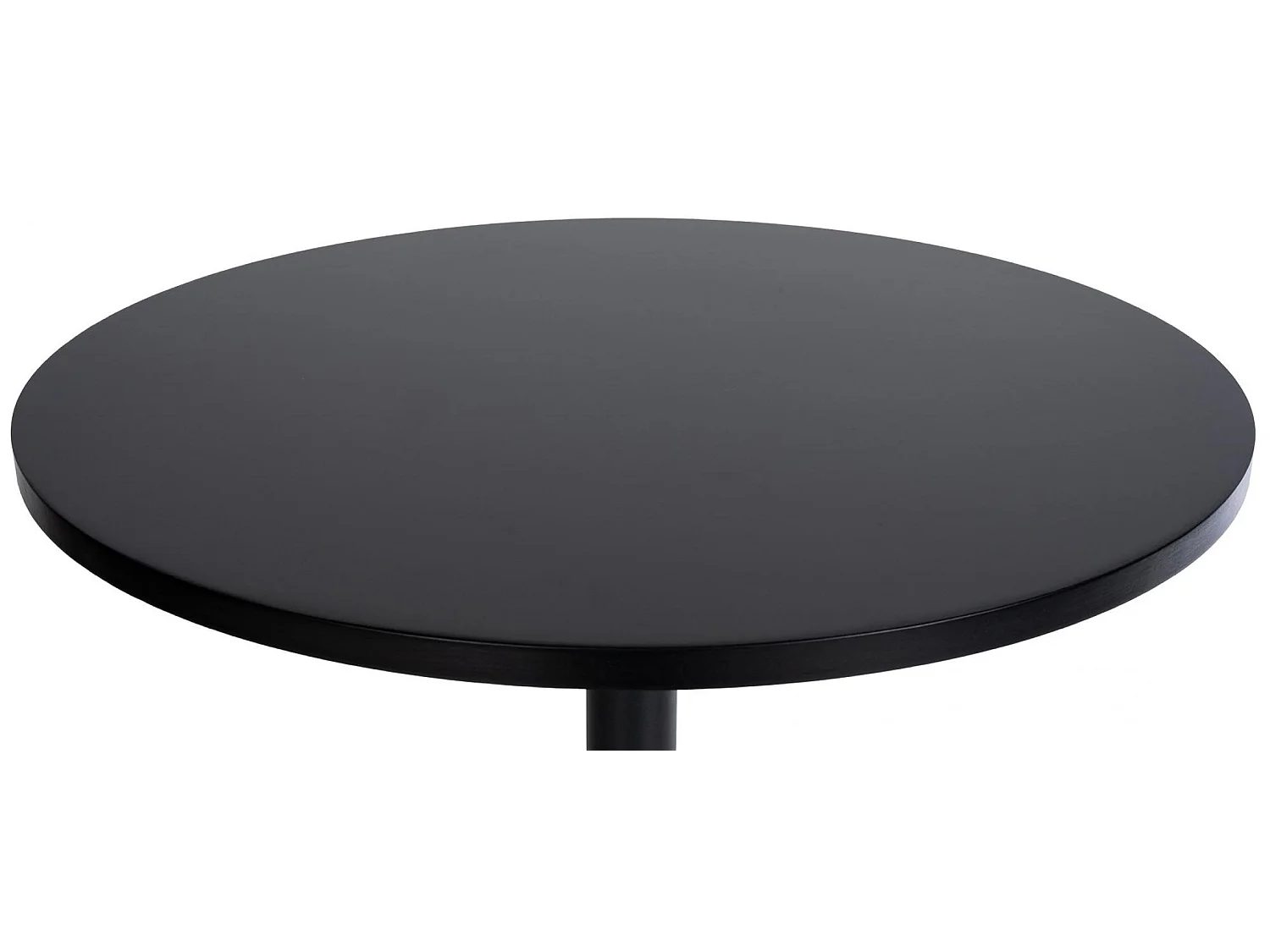 Table haute de bar - rond Ø 60 cm - Bois - Noir / Noir - rund