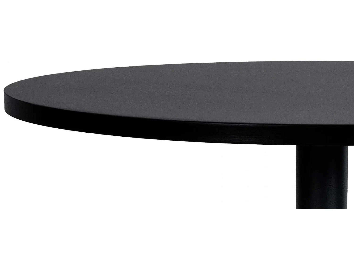 Table haute de bar - rond Ø 60 cm - Bois - Noir / Noir - rund
