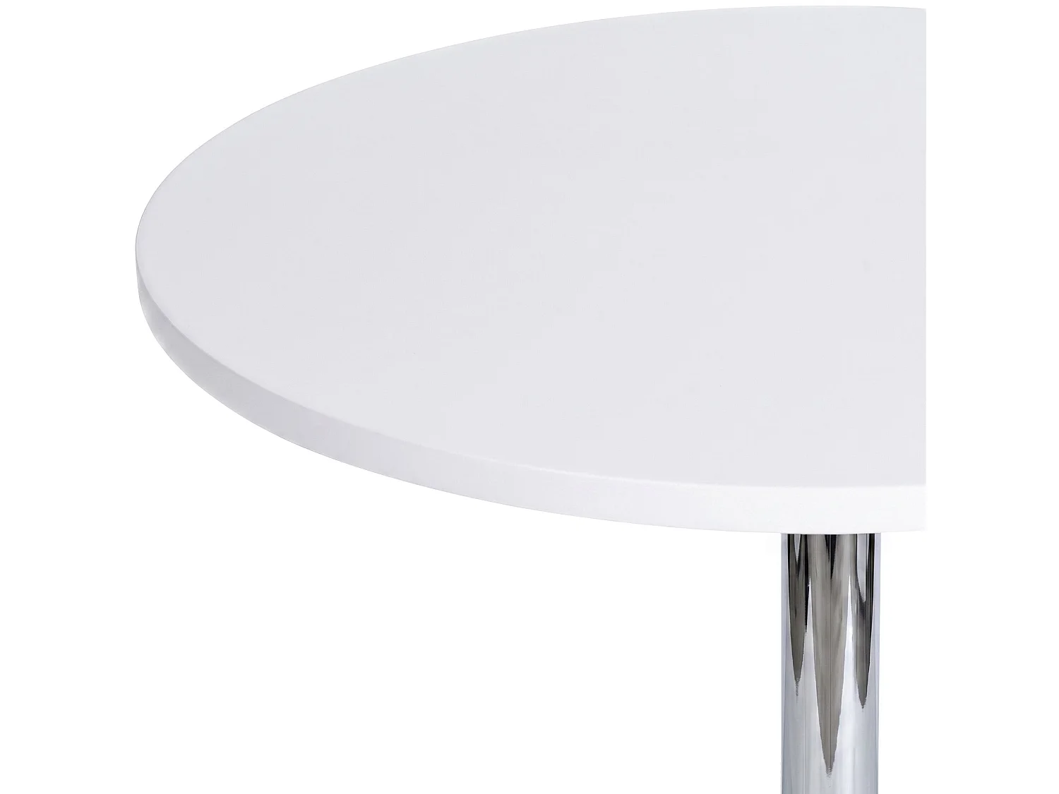 Table haute de bar - rond Ø 60 cm - Bois - Blanc - rund