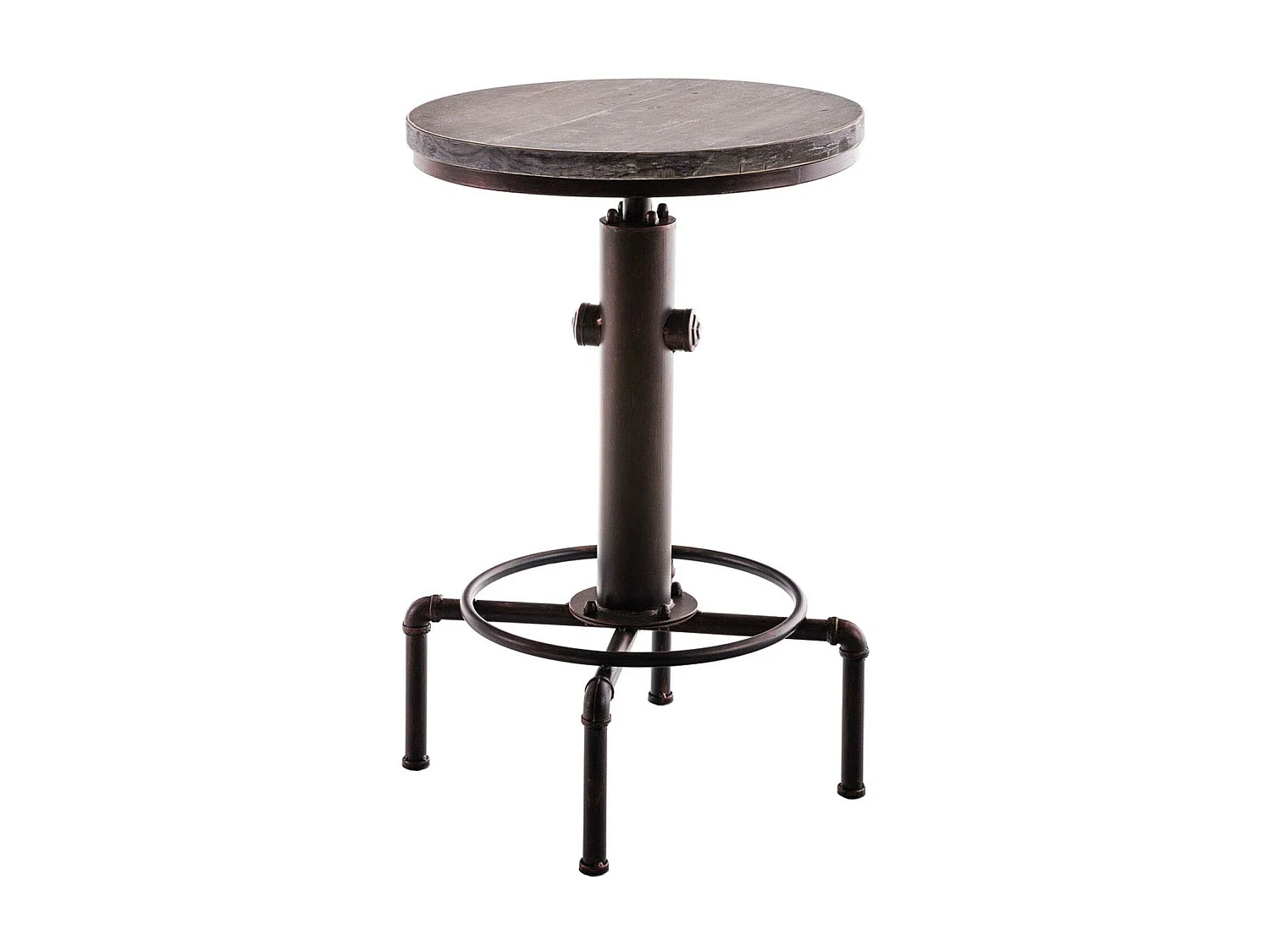 Table haute de bar - rund 39cm - Bois - Bronze - Lumos