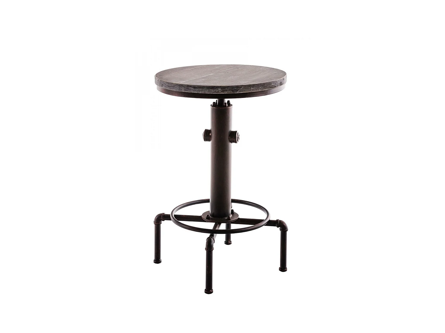 Table haute de bar - rund 39cm - Bois - Bronze - Lumos